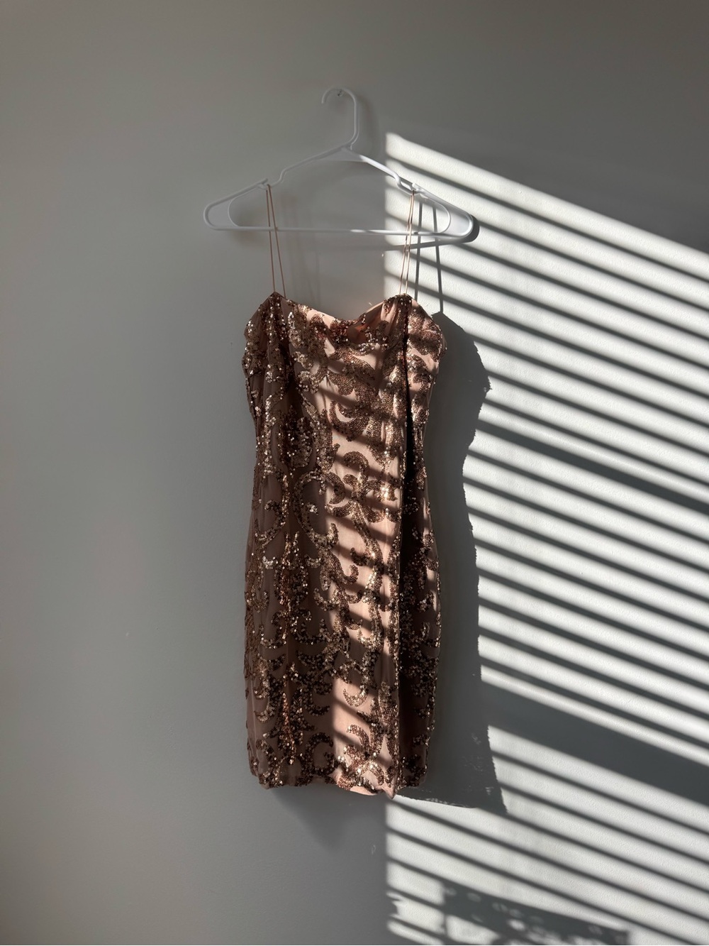 NWT Champagne Gold Sequin Dress